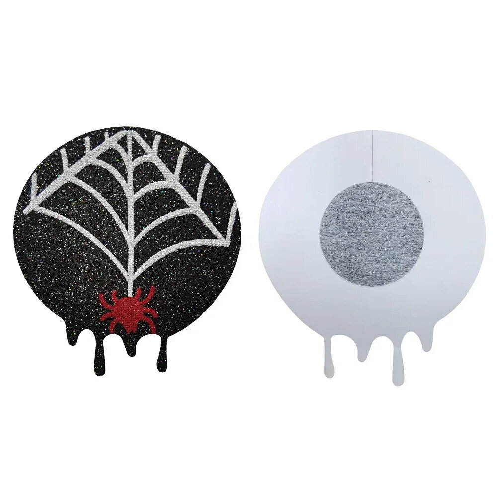 スパイダーウェブニップルステッカー 1ペア こ...の紹介画像2