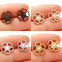 桜の花 ステンレスピアス(1ペア) 両耳 ファッションピアス 花 華 フラワー サクラ ハートの花びら 結婚 告白 男 女 贈答 シルバー メンズ レディース 男性 女性 20G 20ゲージ 耳 軟骨 キャッチピアス スタッドピアス 入学式 結婚式 可愛い おしゃれ