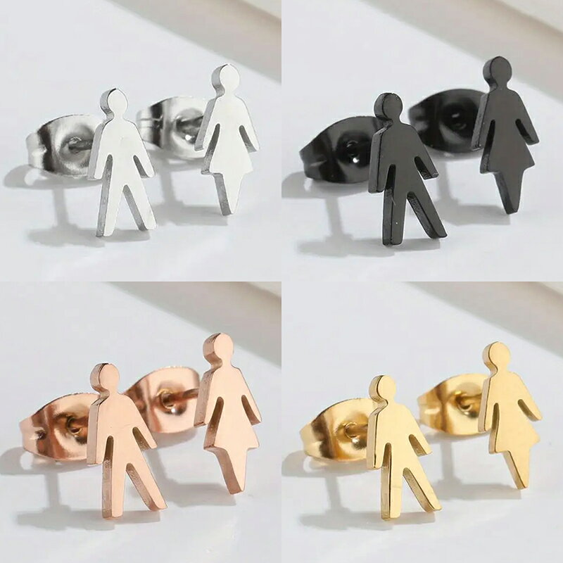 セックスシンボルマーク ステンレスピアス（1ペア） 両耳 ファッションピアス 性別 マーク ロゴ ユニセックス ジェンダーレス ジェンダーフリー 男 女 贈答 シルバー メンズ レディース 男性 女性 20G 20ゲージ 耳 軟骨 キャッチピアス スタッドピアス 入学式 結婚式 可愛い