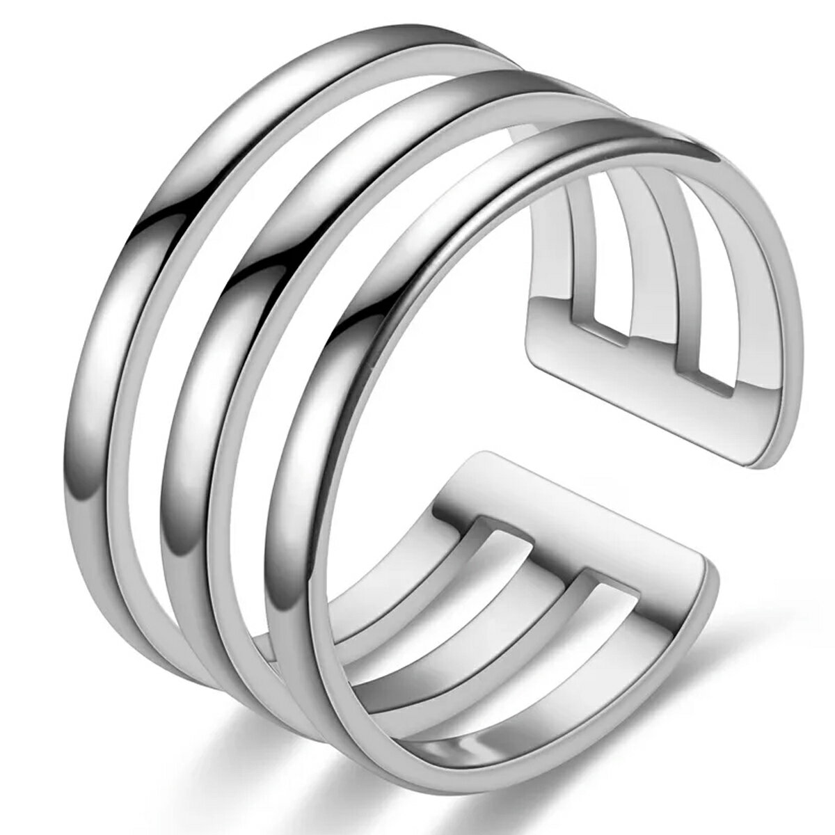 [フリーサイズ ] 3ライン ステンレスリング 1個販売 リングサイズ/13号 ファランジリング トゥリング 指輪 ステンレス製 メンズ レディース 足 ペアリング プレゼント ギフト 結婚 記念日 誕生日 ピンキーリング サイズ調整 トーリング つけっぱなし 3連風 シンプル