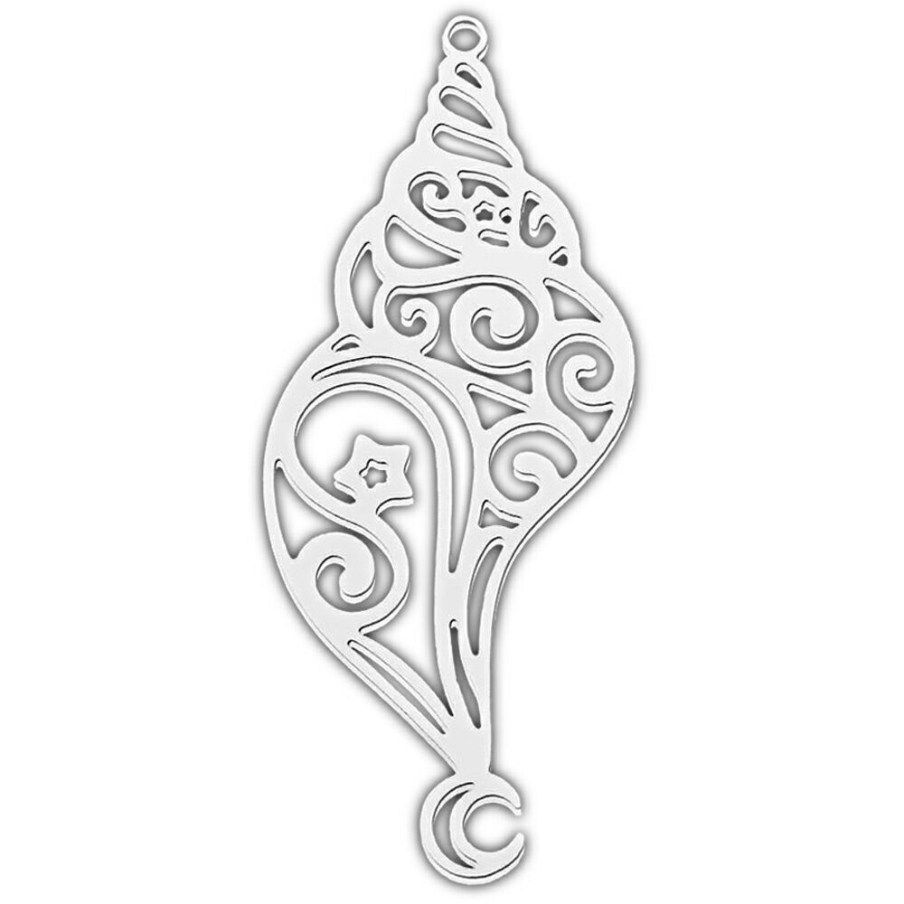 スターシェル ステンレスパーツ 1個販売 星 巻貝 海 マリン 三日月 ムーン おしゃれ ハロウィーン ハロウイン チャームパーツ メンズ レディース 部品 金具 DIY ペンダントトップ アクセサリーチャーム ピアス クラフト 手作り ネックレス ハンドメイド