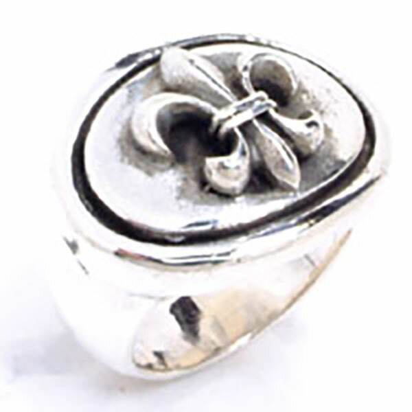 百合の紋章 シルバーリング サイズ/17号 刻印あり シルバー925 スターリングシルバー 指輪 メンズ レディース プレゼント ギフト ペアリング 本物の銀 ...