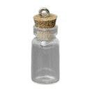 22mm x11mm丸環付きボトル小瓶パーツ 1個販売 ガラス コルク 中に何か入れる チャーム トップ ピアス ペンダントトップ ネックレス 面白い おもしろ...