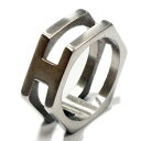 マットブリッジヘキサゴンステンレスリング(RWI015)サイズ/16号/19号/25号/26号/27号 シンプル 細身 指輪 サージカルステンレス316L メン...