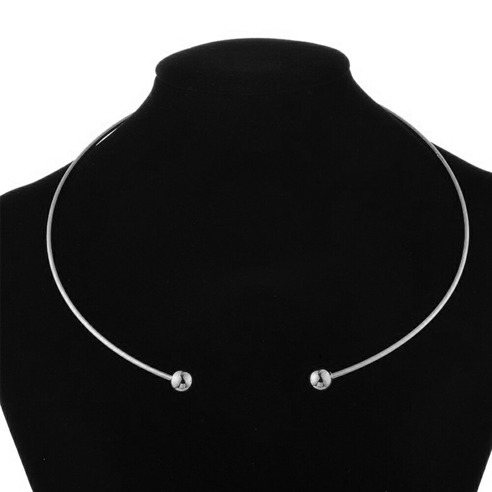 [ チョーカータイプ ] ボディピアス型 ステンレス チョーカー サーキュラー型 おもしろ 面白い 個性的 細身 スリム ネックレス メンズ レディース 高級 固い 固定型 バングル型 結婚式 パーティ 2次会 ウエディング 卒業式 セレブ ドレス プレゼント 彼氏 彼女 ボール