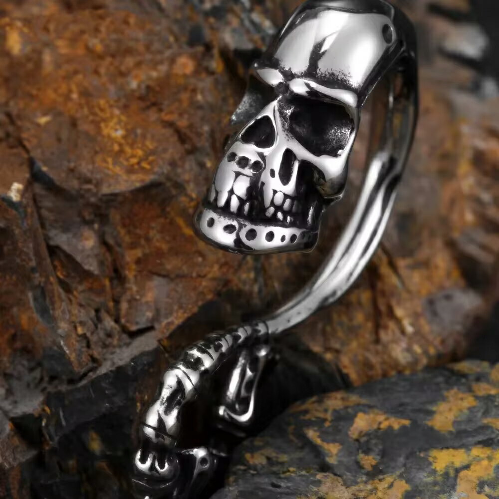 [4G ボディピアス] ダブルスカルウエイトフック型 ボディーピアス 4ゲージ 1個 ドクロ 頭蓋骨 髑髏 骸骨 がいこつ がい骨 スケルトン メンズ レディース 面白い ユニーク フック型 プレゼント 重い 重たい 拡張 伸ばす 銀色 シルバー 男性 女性 プレゼント ホラー 怖い