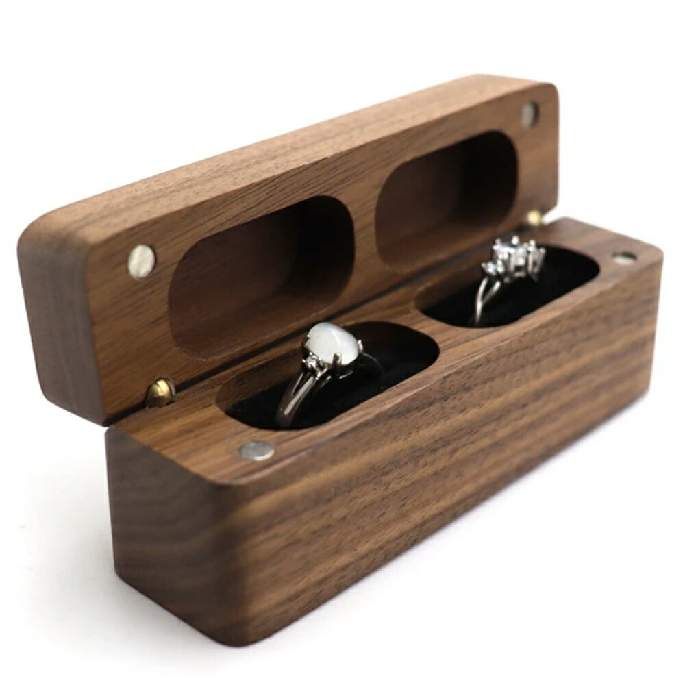 スリムウエディングウッドペアリング用ギフトケース 1個販売 木製 黒色 ブラック 人気 おしゃれ ラッピング ボックス 指輪 リング 結婚式 チャペル 贈り物 ...