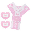 ピンクハートニップルステッカー&Y字型ステッカー/1ペア販売 乳首 シール 貼るだけ 下着 ブラ ランジェリー 女子 男子 バストトップ 大人 ニップレス 胸 ...