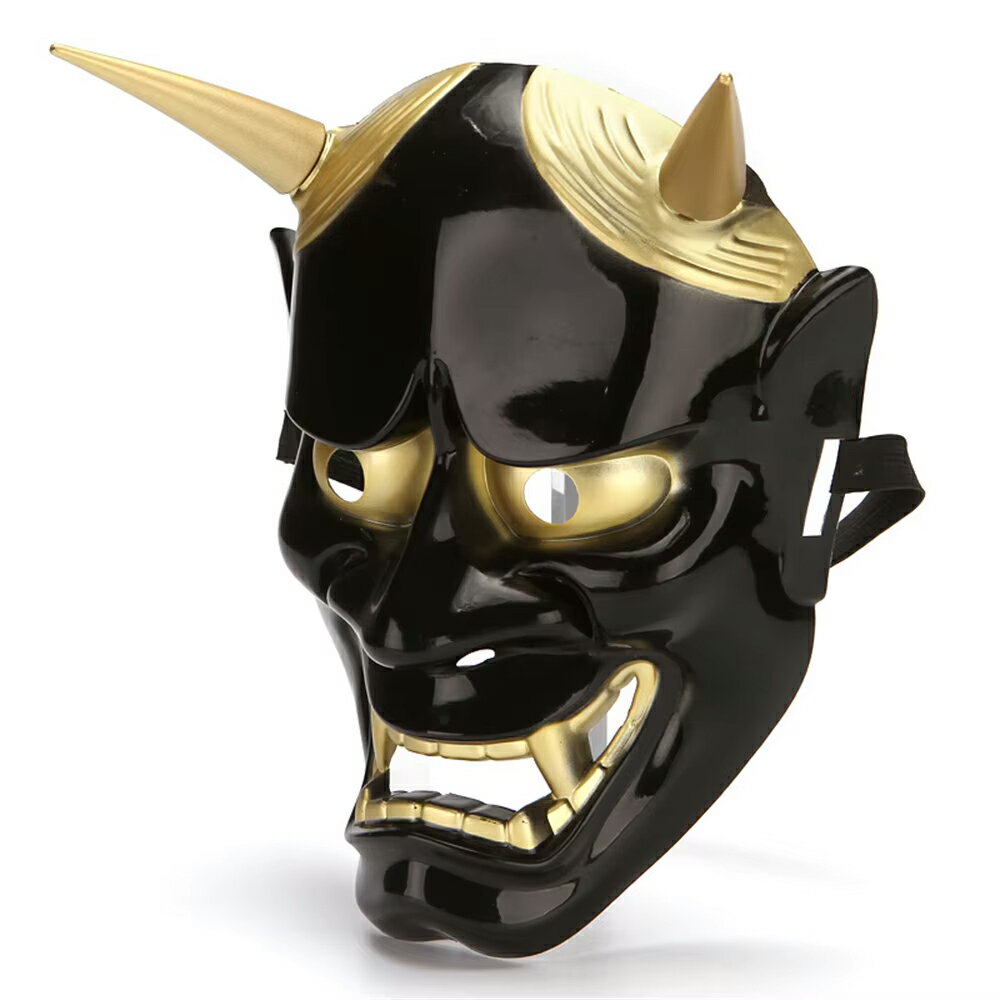 ブラック 黒色 般若のお面 マスク 鬼 オニ ...の紹介画像2
