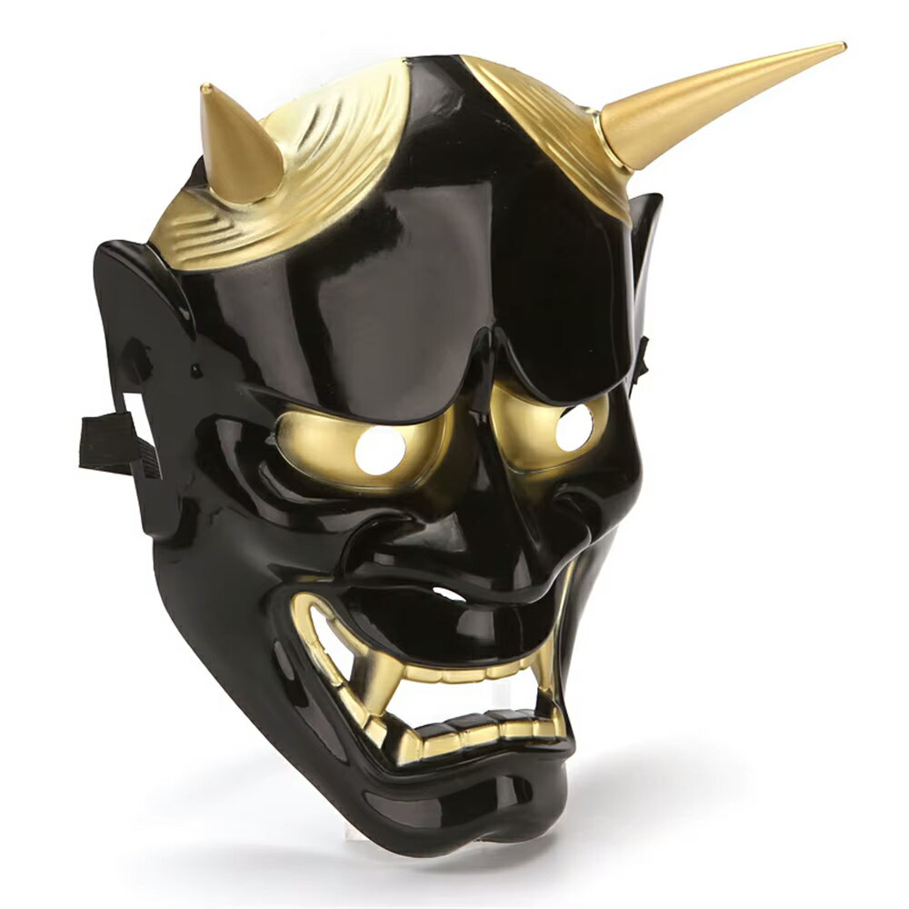 ブラック 黒色 般若のお面 マスク 鬼 オニ ...の紹介画像3