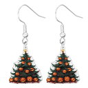 クリスマスハロウイン フックピアス 1ペア販売 アメリカンピアス 20G 20ゲージ ファッションピアス 不気味 クリスマスツリー ジャックランタン 南瓜 かぼちゃ 面白い ユニーク おもしろい メンズ レディース プレゼント ハロウイーン ギフト 仮装 お化け屋敷 スタッフ