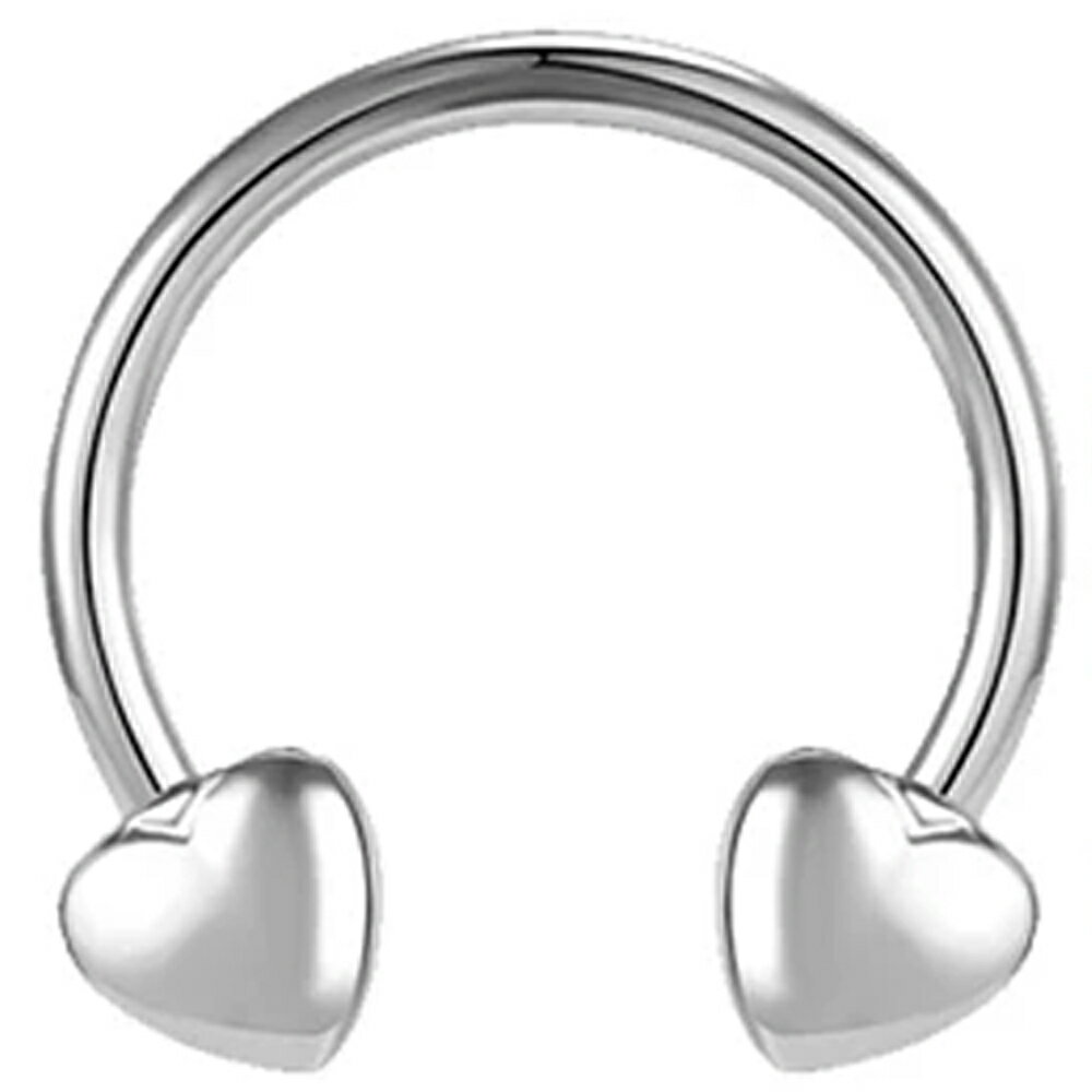 [16G ボディピアス] ダブルハートサーキュラー ボディーピアス 1個販売 16g 16ゲージ メンズ レディース コンク ダイス ヘリックス 軟骨 サージカルステンレス316L トラガス セプタム リップリング 口ピアス くちピアス クチピアス 鼻ピアス ノーズピアス 耳たぶ イヤーロブ