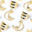 グッドナイトゴールドイヤーカフ 1個販売 星 三日月 スター ムーン チャーム 揺れる メンズ レディース 穴あけ不要 挟む はさむ イヤーカフ ノンホールピア...