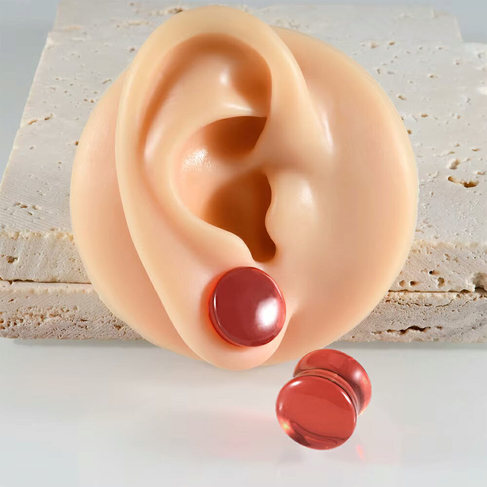 [透明 アクリルプラグ ボディピアス 2G 0G 00G 12mm ] プラスチック ダブルフレア ...