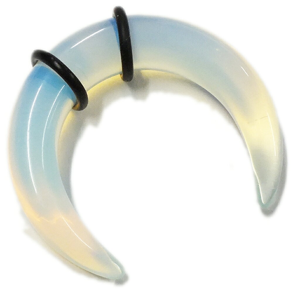 [0G 天然石風 ボディーピアス] ストーンタスク ボディピアス（オパライト）1個販売...