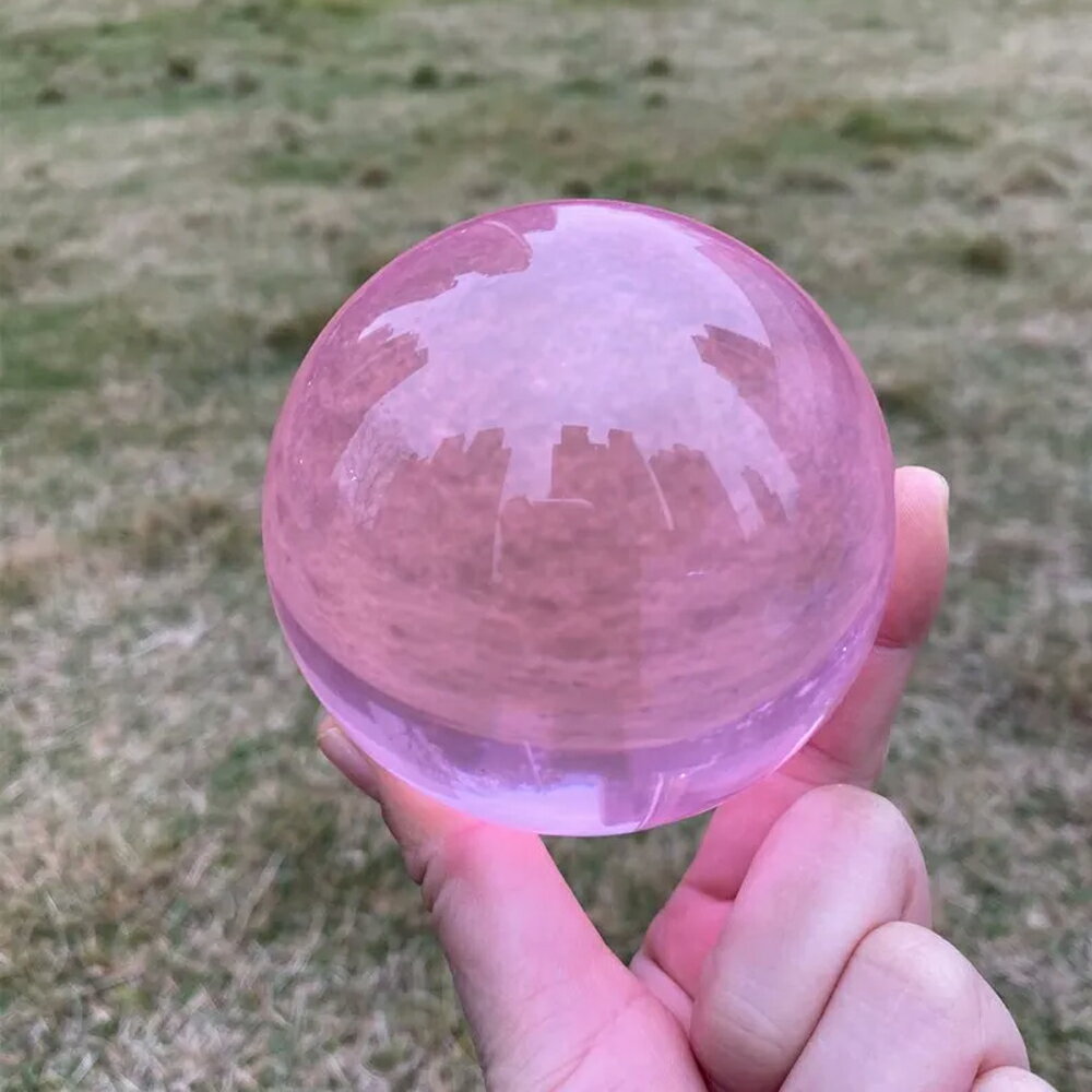 [大きさ 60mm 6cm] クリスタルガラスボール ディスプレイ（クリア/透明） 1個 ショーケース イミテーション 飾り 水晶風 球体 雑貨 インテリア ガラス製 展示用 宝石 裸石 ルース プレゼント 撮影用 6センチ 占い師 水晶占い 手品師 マジシャン フォトジェニック ガラス玉