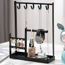 ジュエリースティールラック (ブラック)1個販売 アクセサリースタンド ホルダー ディスプレイ 店舗用に 什器 販売店 黒色 ネックレス チョーカー ピアス 時...
