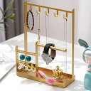 ジュエリースティールラック (ゴールド)1個販売 アクセサリースタンド ホルダー ディスプレイ 店舗用に 什器 販売店 金色 ネックレス チョーカー ピアス 時...