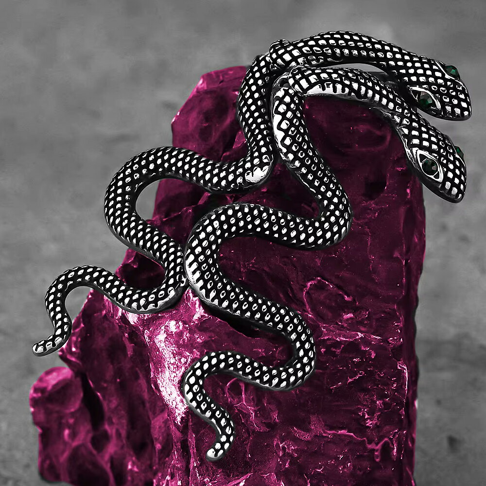 Rakuten - [ 18G] グリーンアイスネーク バックキャッチ ステンレスピアス 1個販売 緑色 エメラルド ジュエル 石付き ストーン ジルコニア へび 蛇 スネイク 大きい 存在感大 スタッドピアス 18g メンズ レディース 18ゲージ 男 女 イヤーロブ 耳 イヤーロブ 軟骨 ヘリックス