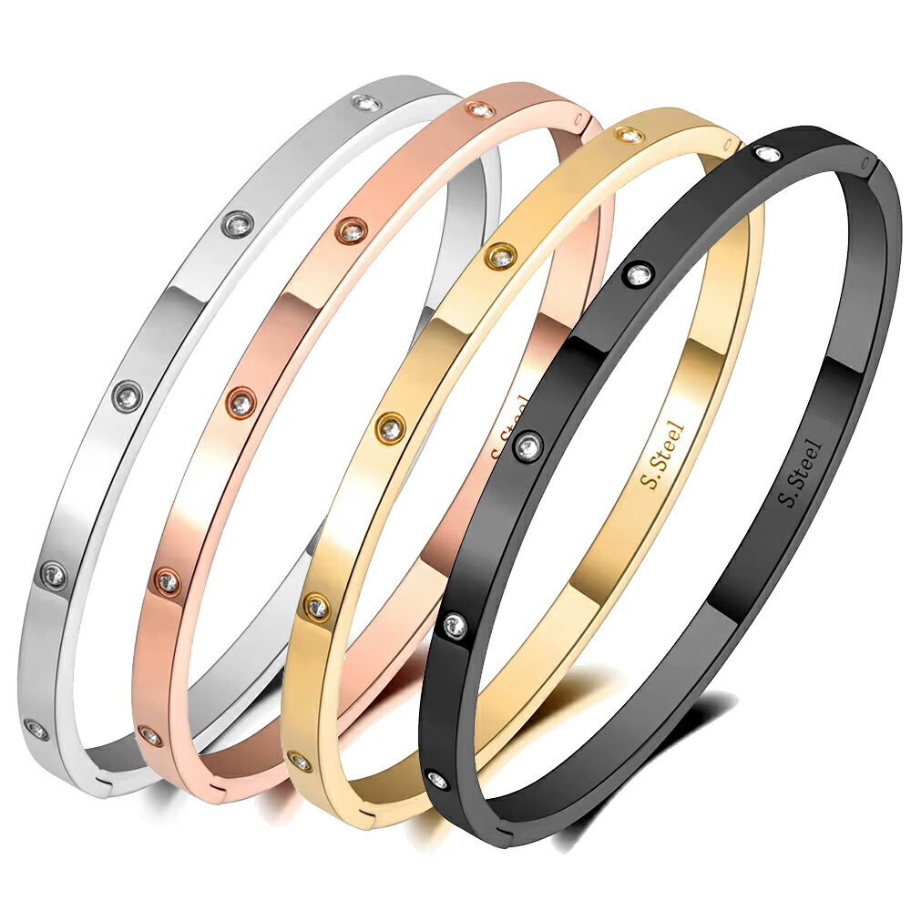 AAAクリスタル ステンレス リングバングル 1個販売 アームレット メンズ レディース 腕輪 手首 二の腕 ブレスレット 固定型 リング型 プレゼント ギフト...