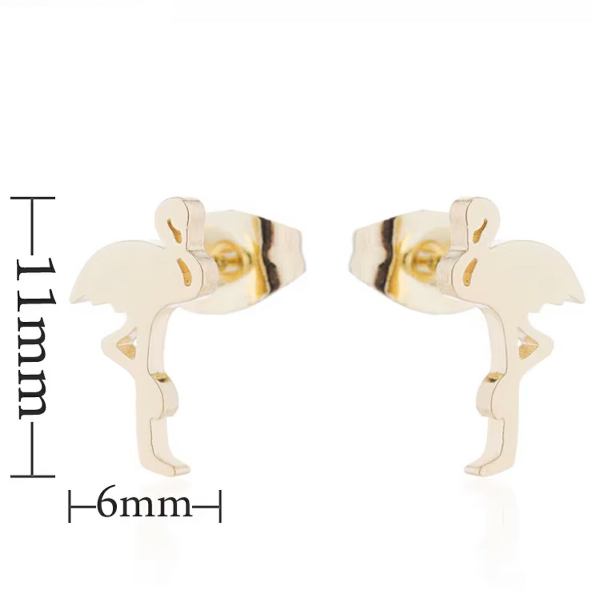 フラミンゴ ステンレスピアス 1ペア販売 シル...の紹介画像3