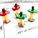 食べかけのリンゴ アクリルパーツ/1個販売 林檎 アップル 果物 フルーツ 食玩 食品サンプル DIY クラフトパーツ プラスティック 部品 ハンドメイド 3D...