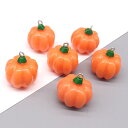 かぼちゃ アクリルパーツ/1個販売 パンプキン 南瓜 ハロウイーン 野菜 食玩 食品サンプル DIY クラフトパーツ プラスティック 部品 ハンドメイド 3D ...