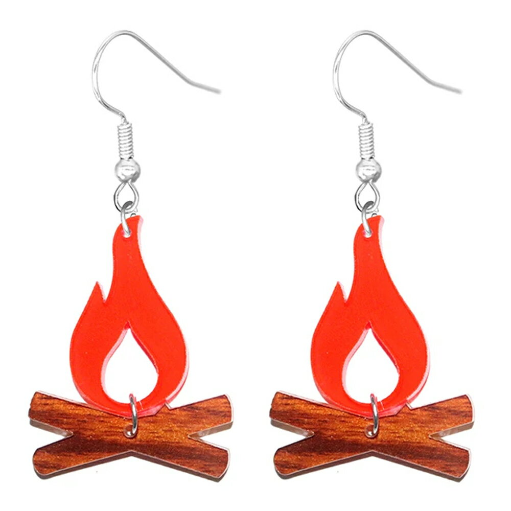 焚火 フックピアス 1ペア販売 アメリカンピアス 20G 20ゲージ ファッションピアス 焚き火 たきび ソロ..