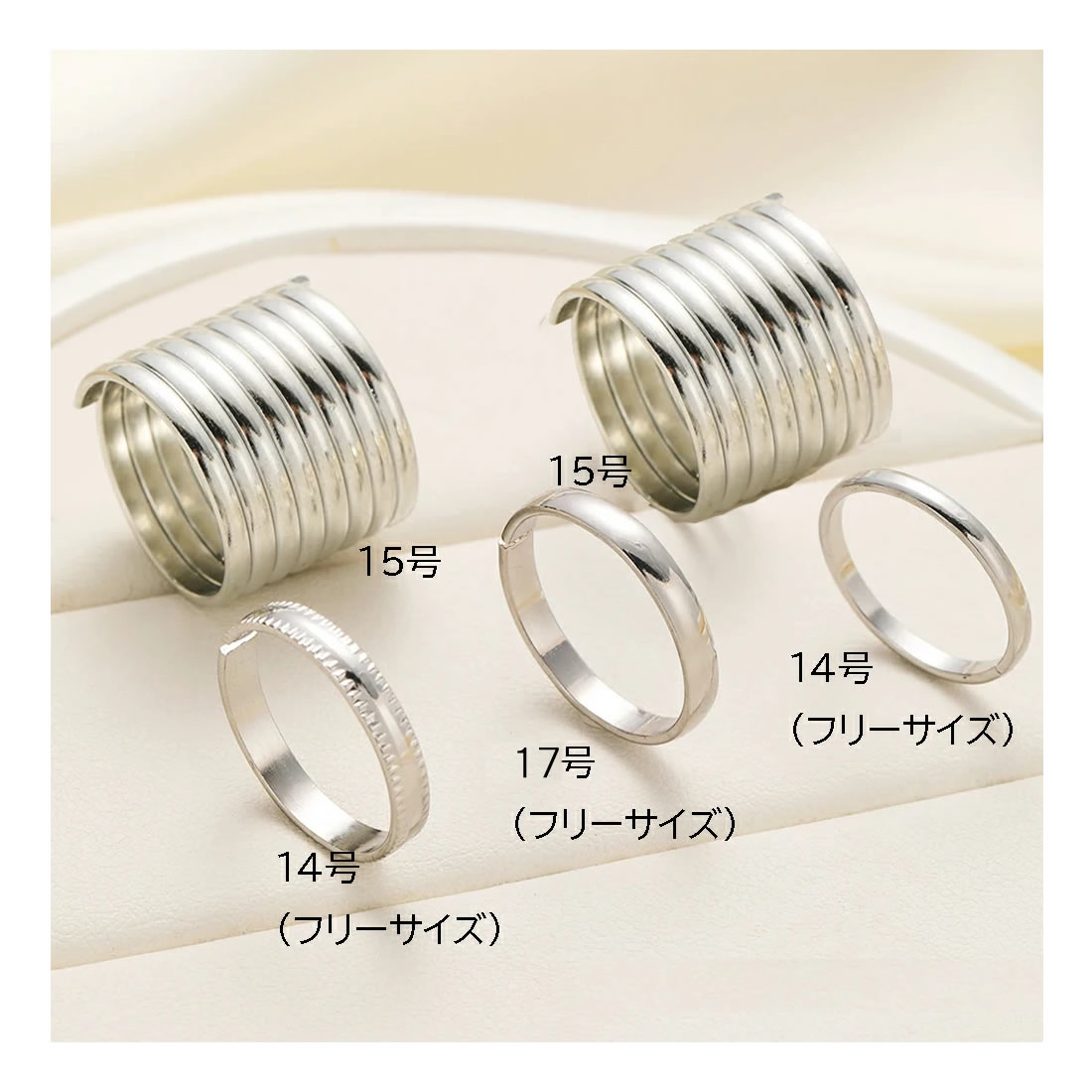 ピアス専門ショップGreen Piercingの[ファランジリングにもトゥリングにも] フリーサイズの指輪とスパイラルリング5本セット 足の指輪 トーリング 足のリング ピンキーリング シルバー 小指 関節 指先 夏 イヤーカフ カフリング 夏 プレゼント 人気 男性 女性 彼氏 彼女 花 メンズ レディース シンプル｜アングル3