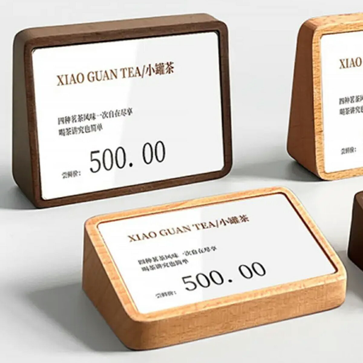 プロモーション用 ショーケース用 ウッドプライス ホルダー 1個販売 プライスタグ ラベル QRコード ネ..