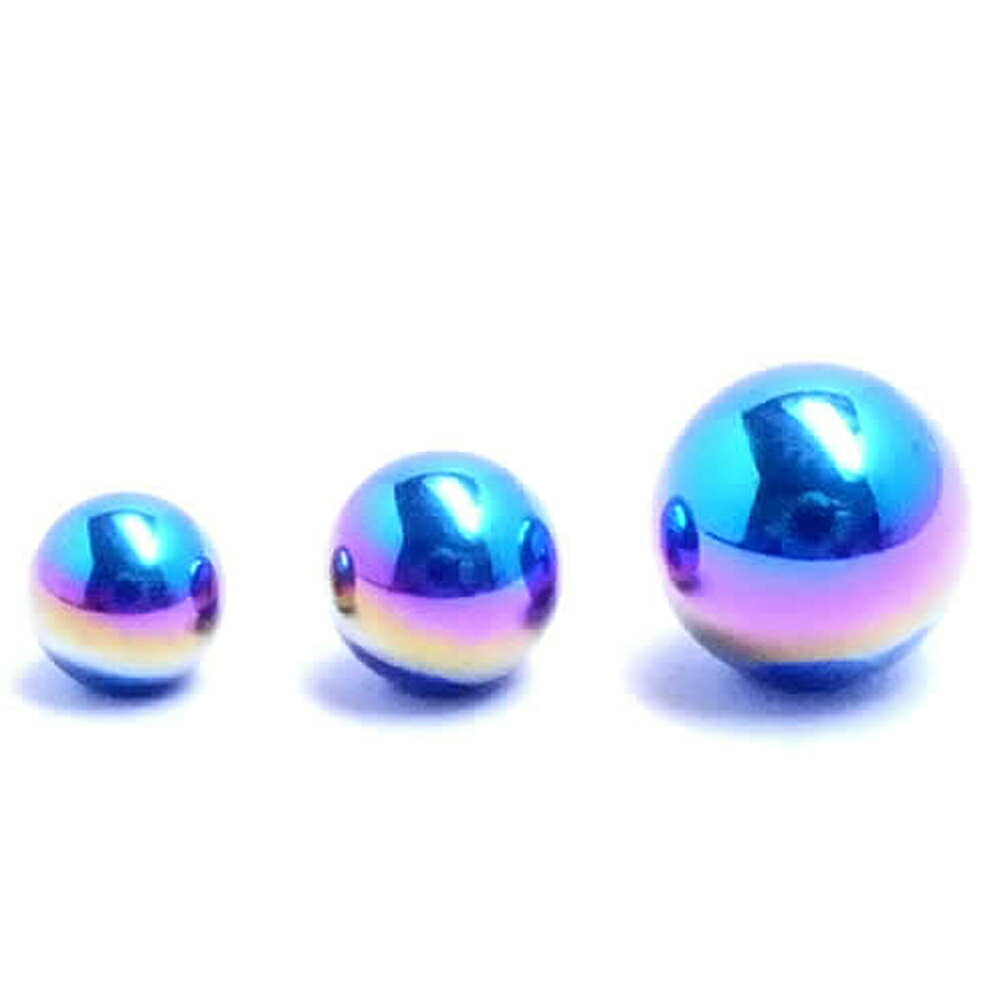レインボーチタンクリップイン（ビーズリング用）ボール ボディピアス パーツ キャ...