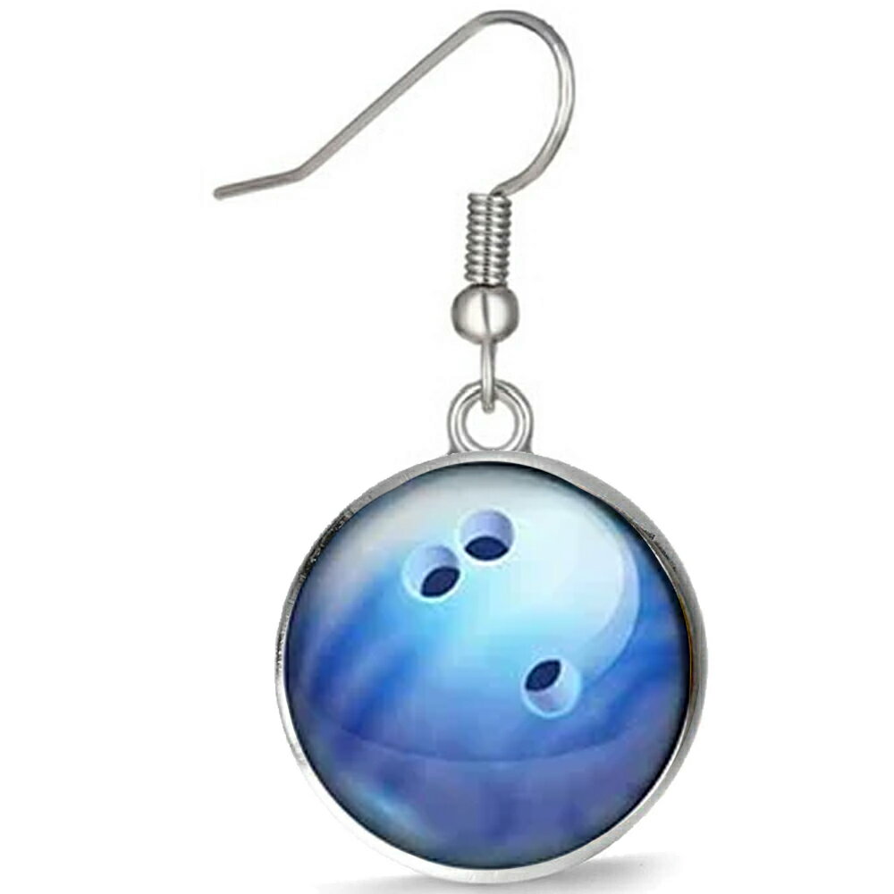 [ファッションピアス 20G ] ボーリング ステンレスピアス 1個販売 片耳 サージカルステンレス316L 20ゲージ メンズ レディース リアル 面白い 彼氏 彼女 プレゼント おもしろい 丸い 丸型 銀色 シルバー フックピアス ボーリング場 ボール 玉