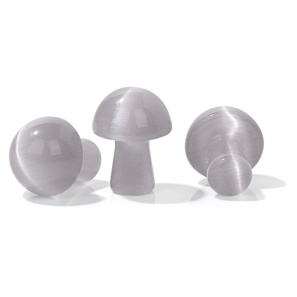 ピアス専門ショップGreen Piercingの[0G 8mm 天然石 ボディーピアス] マッシュルーム天然石プラグ(グレーキャッツアイ) ボディピアス 1個販売 灰色 金属アレルギー対応 メンズ レディース ダブルフレア 耳 軟骨 人気 0ゲージ 8ミリ 綺麗 人気 キノコ型 きのこ型 拡張 ストーン 誕生石｜アングル2