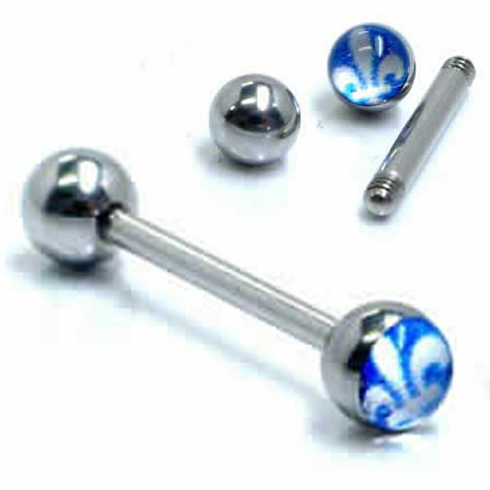 [ 16G ] ユリの紋章 ストレートバーベル 16ゲージ ボディピアス 軟骨 ヘリックス トラガス アンテナ サ..