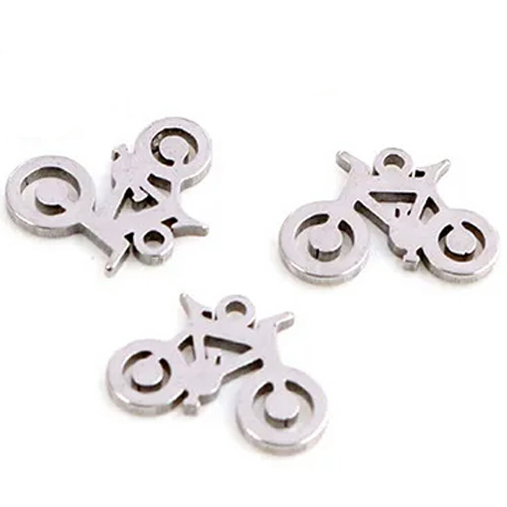 [DIY サージカルステンレス316L製 チャームパーツ] 自転車 ステンレスパーツ 1個販売 チャリンコ バイシクル 競輪 サイクリング 健康 メンズ レディース ペンダントトップ ネックレスチャーム ピアス イヤリング イヤーカフ ブレスレットボディピアス アンクレット