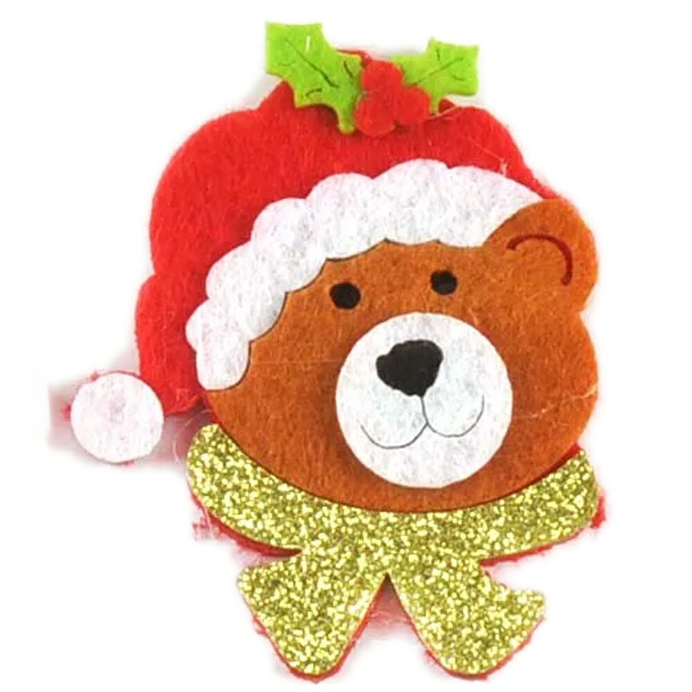 クリスマスベアーフェルトパーツ/1個販売 熊 クマ アニマル 動物 クリスマス サンタクロース クリスマ..