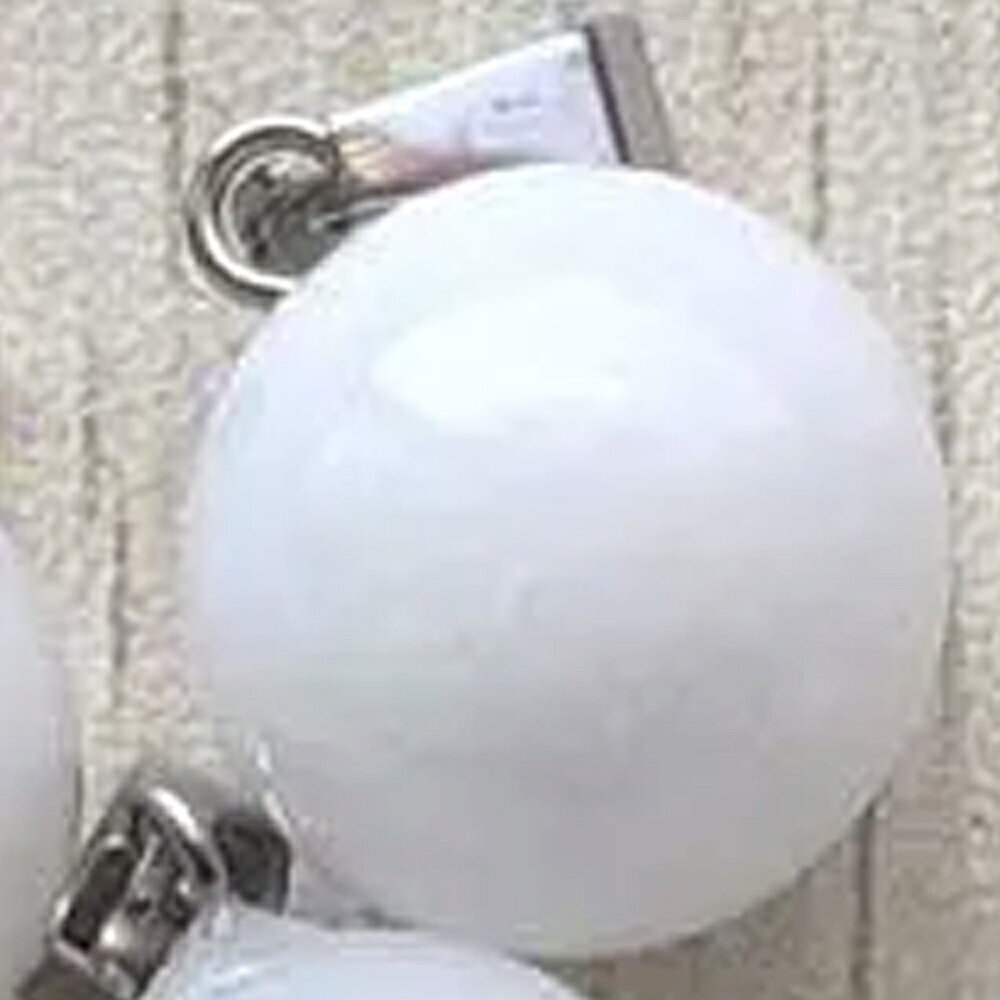 [天然石 14mm ] ラウンドペンダントトップ（ホワイトジェイド） 1個販売 白色 メンズ レディース サー..