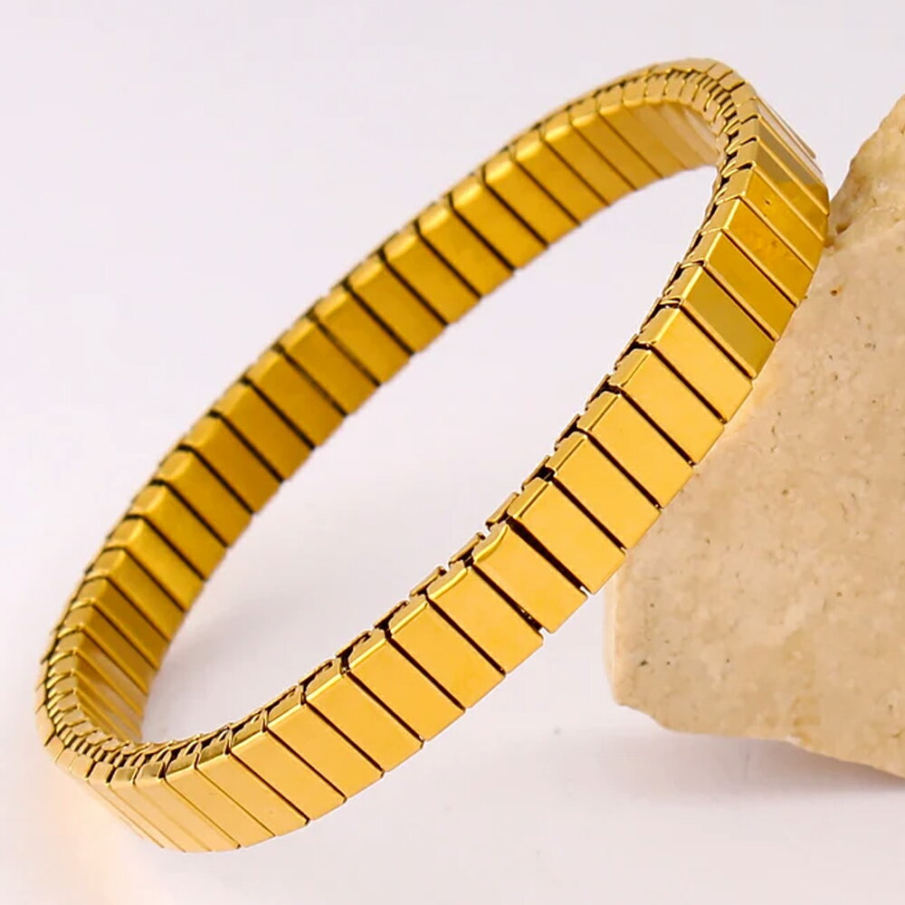 ゴールドエキスパンダー ステンレス バングル アームレット 金色 腕輪 サージカルステンレス316L メンズ レディース 腕輪 手首 二の腕 フリーサイズ 腕 ...