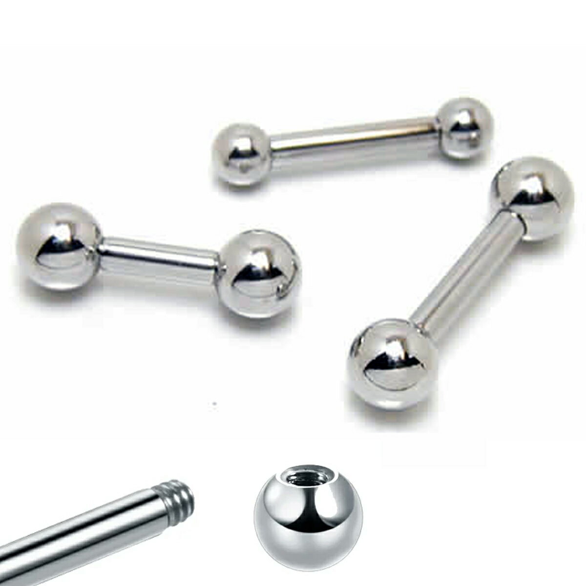 [8G] ストレートバーベル 8ゲージ サージカルステンレス316L メンズ レディース 定番 ファーストピアス セカンドピアス 開ける 内径 長い 短い イン...