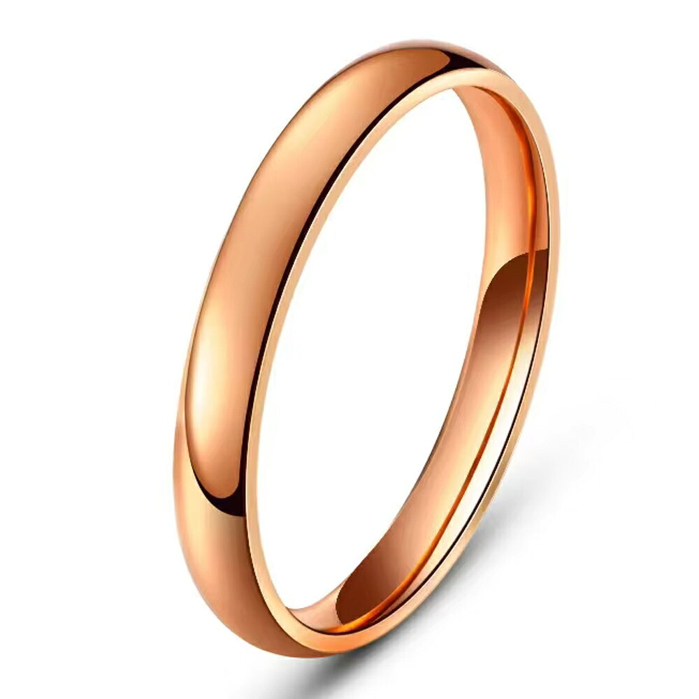 Rakuten - ピンクゴールドステンレスリング：3.0mm（PRB037）サイズ/12号/16号/18号/20号 細身 シンプル スリム 指輪 サージカルステンレス316L メンズ レディース ペアリング プレゼント ギフト 結婚 婚約 記念日 誕生日 ピンキーリン プレーン 綺麗 大人