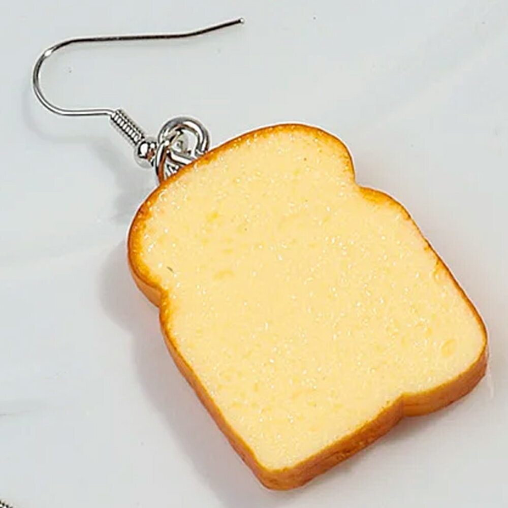 식빵 스테인리스 피어스 1개 판매 편이분 빵집 아침 식사 레스토랑 찻집 스태프 서지컬 스테인리스 316L 훅 피어스 아메리칸 피어스 재미있은 재미있는 패션 피어스