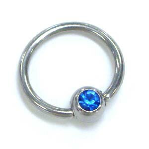 ジュエルタイプのキャプティブビーズビーズリング 16ゲージ 16G ジルコニアボールの大きさ：4mm ボディピアス リング型 サージカルステンレス316L メンズ レディース へそピアス 軟骨 耳 へそ トラガス ジュエルビーズリング 内径 大きい 小さい
