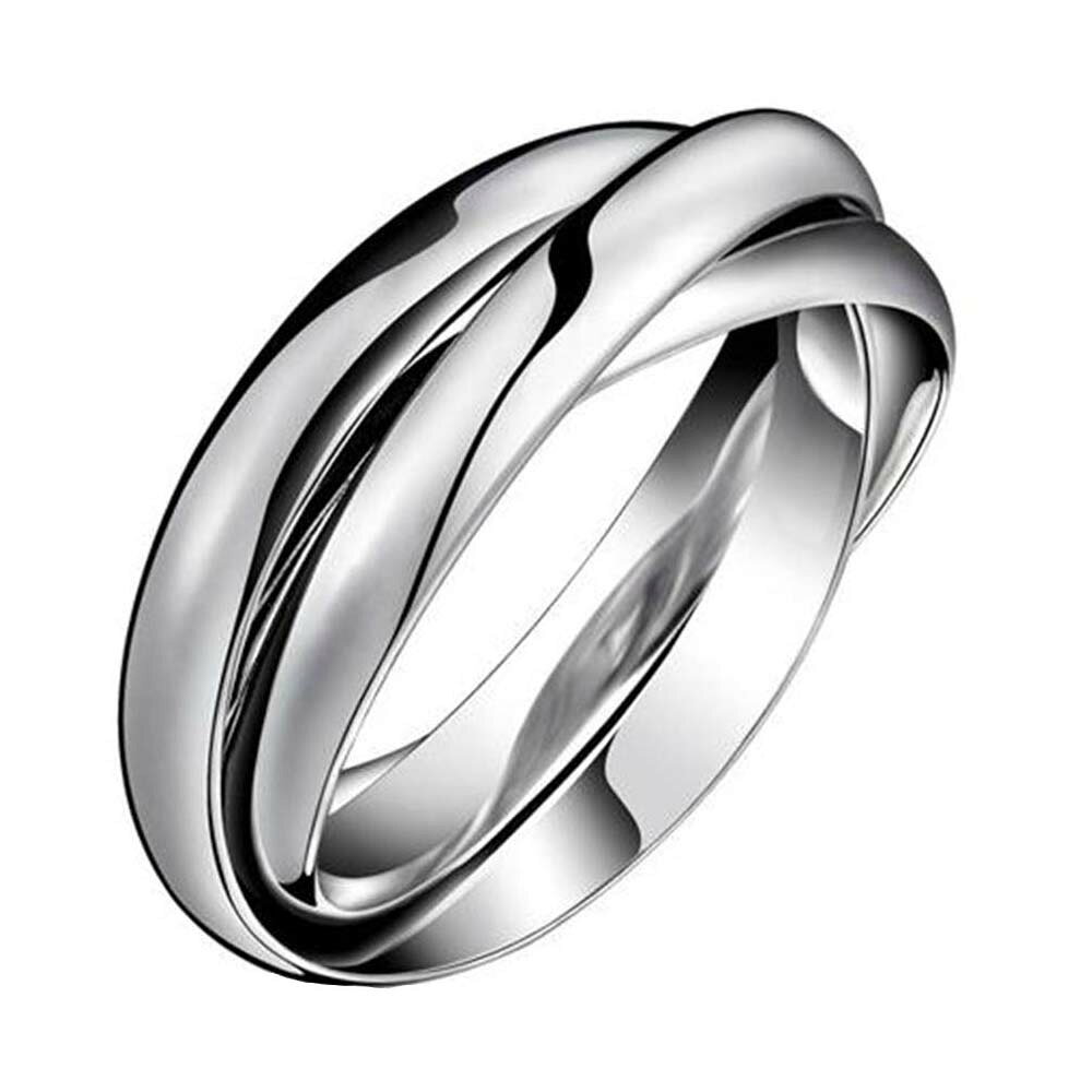 3連ステンレスリング（RRT005） サイズ/17号 3本 シンプルな指輪 サージカルステンレス316L メンズ レディース ペアリング プレゼント ギフト 結婚 婚約 記念日 誕生日 ピンキーリング ファランジリング プレーン 重ね付け 中指 親指 薬指 小指