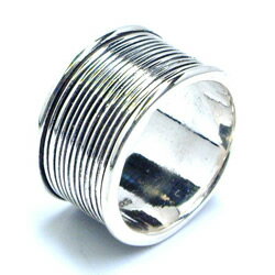 コイルシルバーリングα サイズ/12号 小さいサイズ おもしろ 面白い ワイド 男性 女性 本物の銀 指輪 スターリングシルバー 親指 中指 人差し指 薬指 小指 ピンキーリング ペアリング 高級 プレゼント ギフト 結婚式 記念日 マリッジリング メンズ レディース