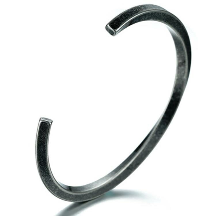 アンティーク風 ツイストサージカルステンレスバングル 腕輪 サージカルステンレス316L アームレット アンティークシルバー カッコイイ シンプル プレーン ひねる メンズ レディース 二の腕 高級 手首 ステンレスブレスレット ペア スーツ 結婚式 男性 彼氏 メンズ系