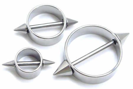 [ 14G ニップル 乳首 ] コーンヘッド リングニップルピアス ストレートバーベル シールド 14ゲージ 胸 乳輪 ボディピアス メンズ レディース サージカルステンレス316L ボディーピアス 乳首ピアス ジュエリー アクセサリー 別売り16Gに変更可能