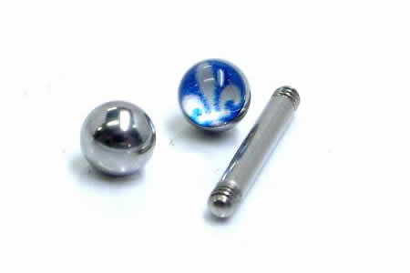 [ 16G ] ユリの紋章 ストレートバーベル 16ゲージ ボディピアス 軟骨 ヘリックス トラガス アンテナ サージカルステンレス316L メンズ レディース ファーストピアス セカンドピアス 内径サイズ 長い 短い 両側ネジキャッチ ボディーピアス 百合の紋章 リリーエンブレム