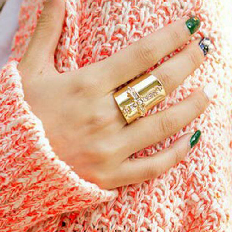 セイントロザリオリング 1個販売 指輪 16号 ファランジリング チップリング メンズ レディース フォークリング ミディリング フィンガーリング 十字架 クロ...