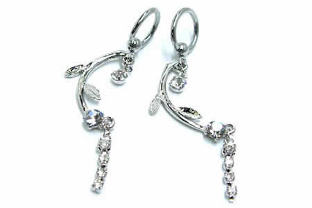 ワンフラワーリング/14ゲージ 14G ボディピアス サージカルステンレス316L キャプティブビーズリング ..