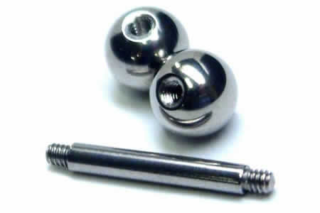 [高品質 12G チタングレード23] チタンバーべル 12ゲージ ネジボールタイプ ストレートバーベル 銀色 シルバーカラー ボディピアス 軟骨 耳たぶ メンズ レディース 内径 長い 短い 低アレルギー ファーストピアス シャフト ニッケルフリー ボディーピアス ニップル 乳首